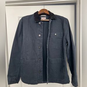 Wallace and Barnes by J Crew canvas chore jacket, blue, size medium.